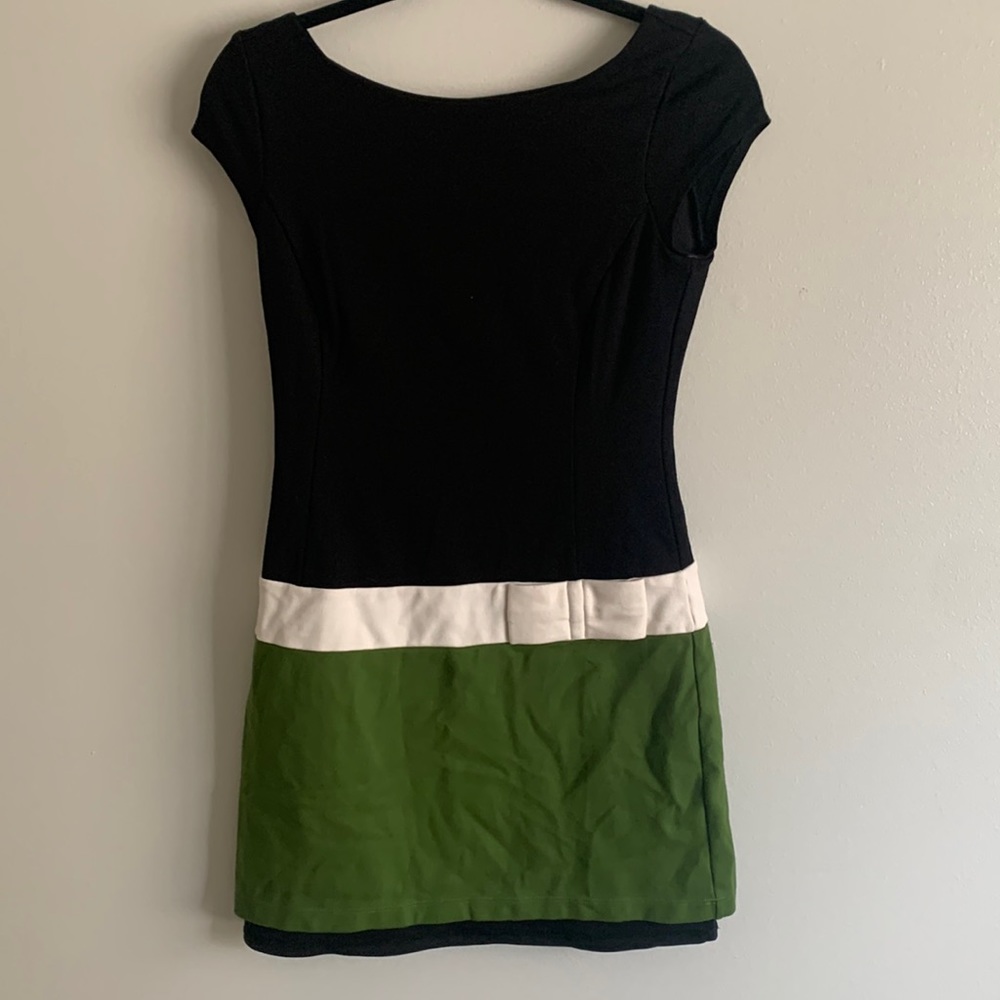 Bailey 44 black white green dress